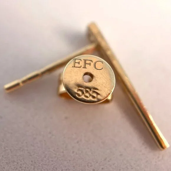 EF Collection 14KT yellow gold Earrings with brilliant cut diamonds - Picture 6 of 10